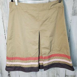 Merona Women's Tan & Pink 100% Cotton Flare Skirt